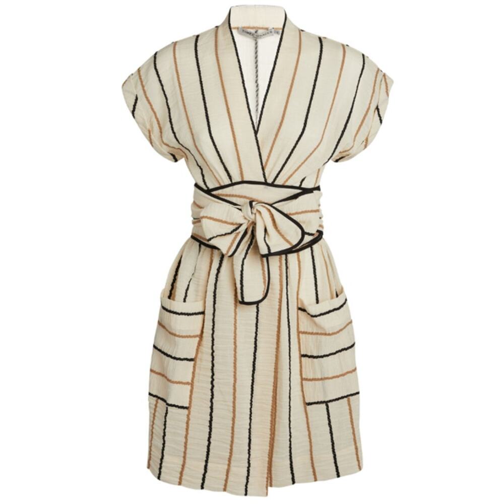 Three Graces 10 Striped Aurora Wrap Dress